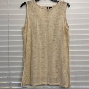 New Direction connected tank and outer lace tank with side slits size petite med